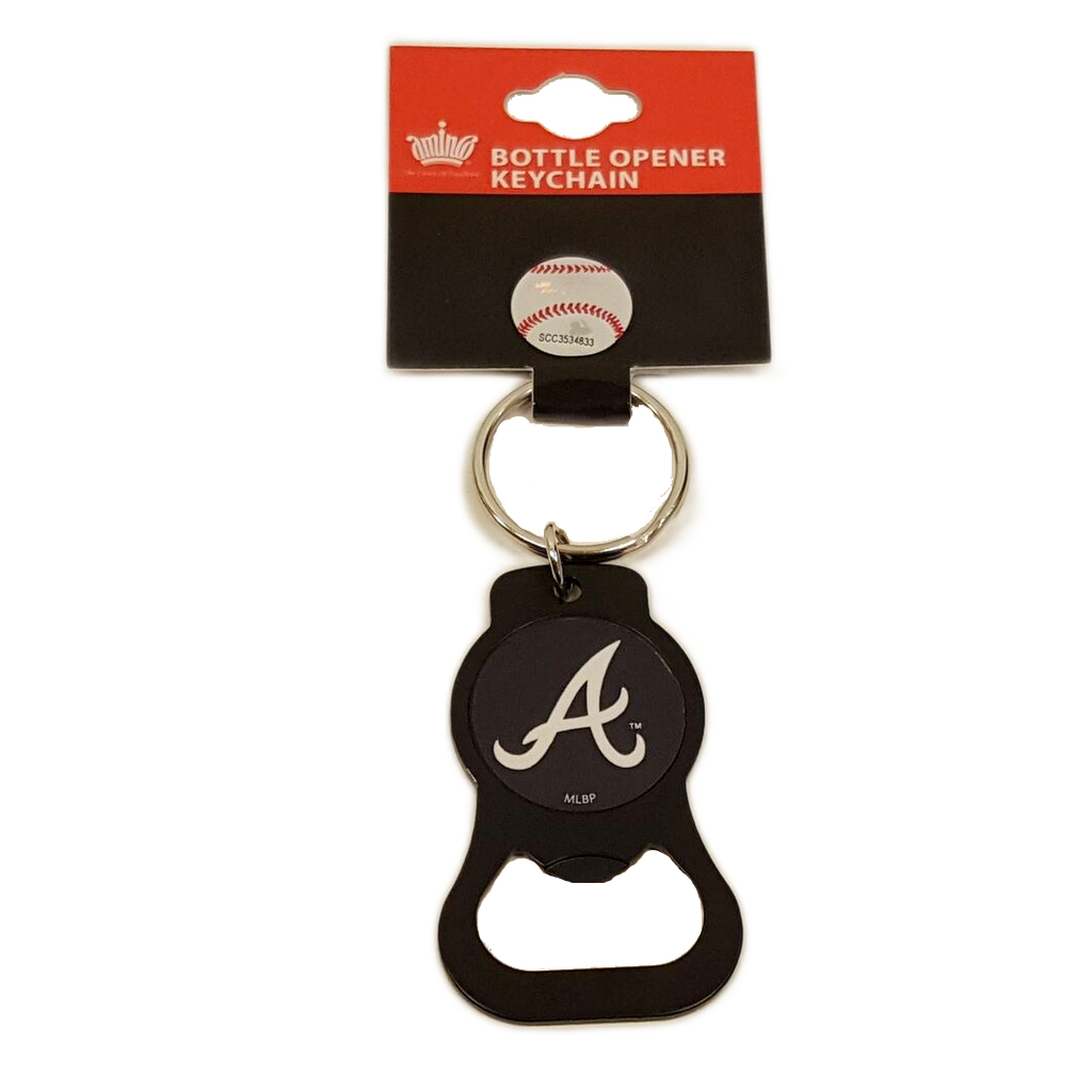 Aminco MLB Atlanta Braves Bottle Opener Keychain Black