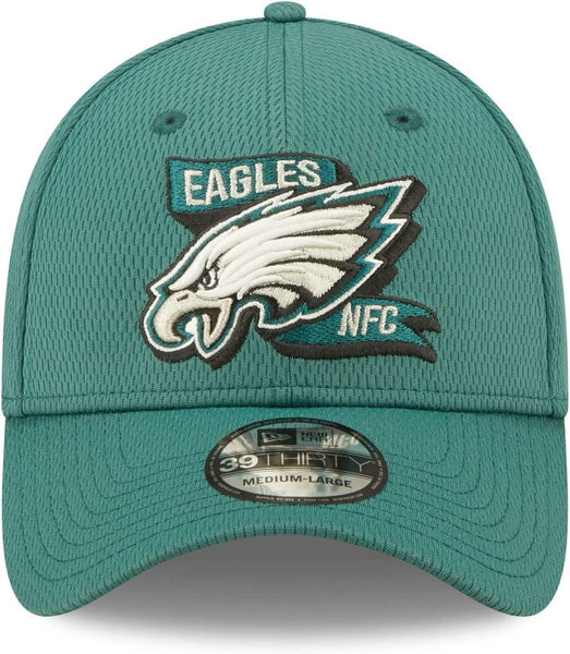 Men's Philadelphia Eagles New Era Green 2022 Sideline Coaches 39THIRTY Flex Hat L/XL