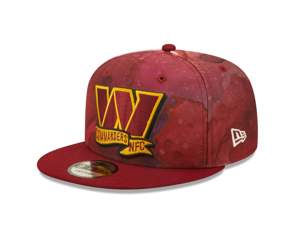 New Era NFL Men's Washington Commanders Ink 9FIFTY Adjustable Snapback Hat Burgundy OSFM