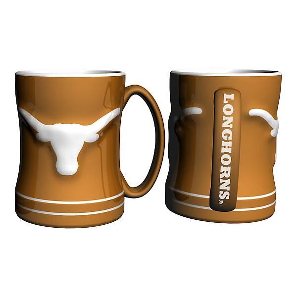 Boelter NCAA Texas Longhorns Sculpted Relief Mug Team Color 14oz