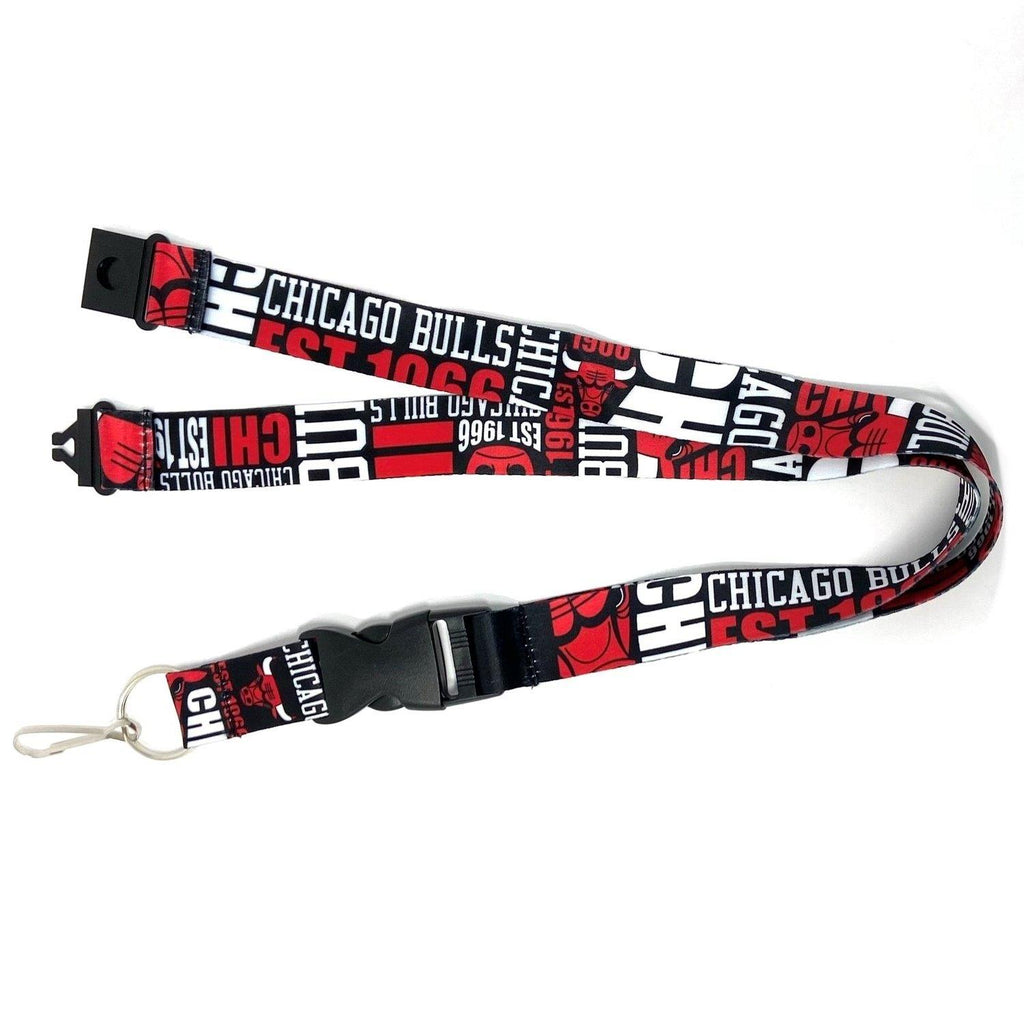 Aminco NBA Chicago Bulls Dynamic Lanyard Keychain Badge Holder With Safety Clip