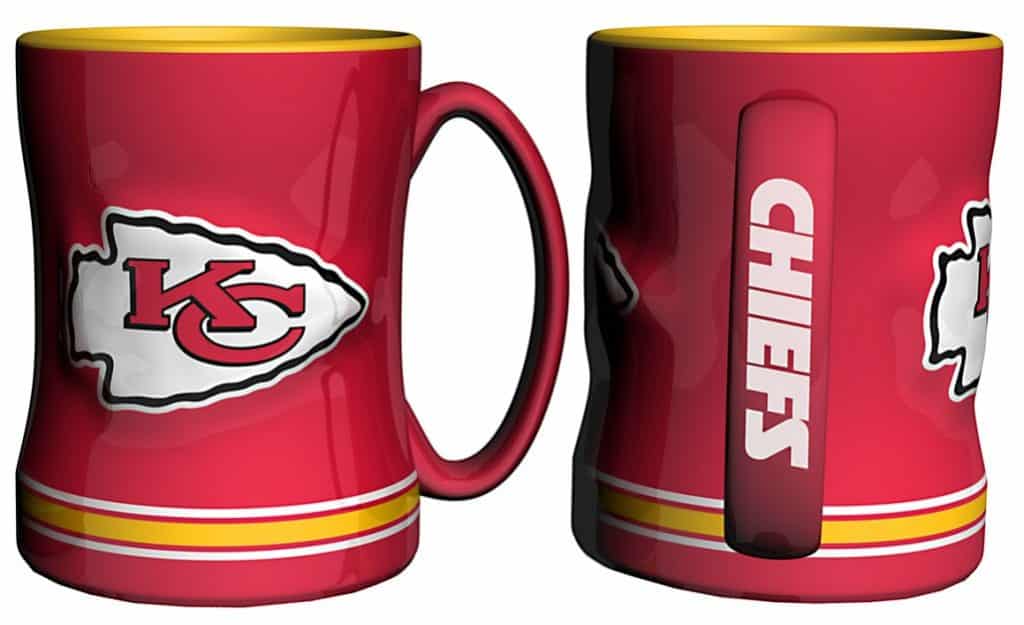 Boelter NFL Kansas City Chiefs Sculpted Relief MugTeam Color 14oz
