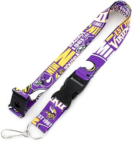 Aminco NFL Minnesota Vikings Dynamic Lanyard Keychain Badge Holder