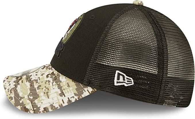 New Era NFL Men's Chicago Bears 2022 Salute To Service 9Forty Snapback Adjustable Hat Black/Digital Camo