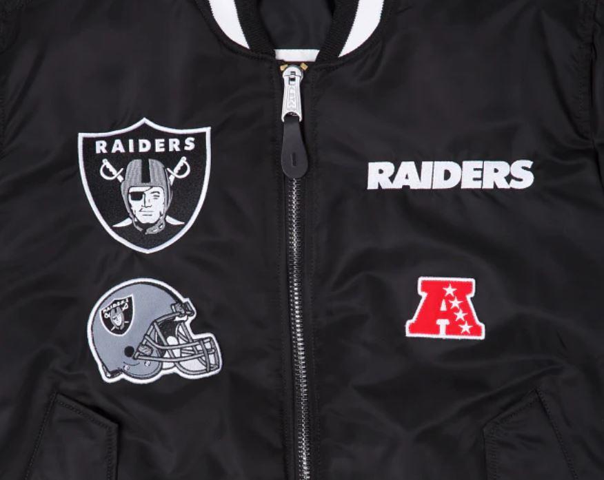New Era NFL Men's Las Vegas Raiders Reversible Alpha Industries MA-1 Bomber Jacket