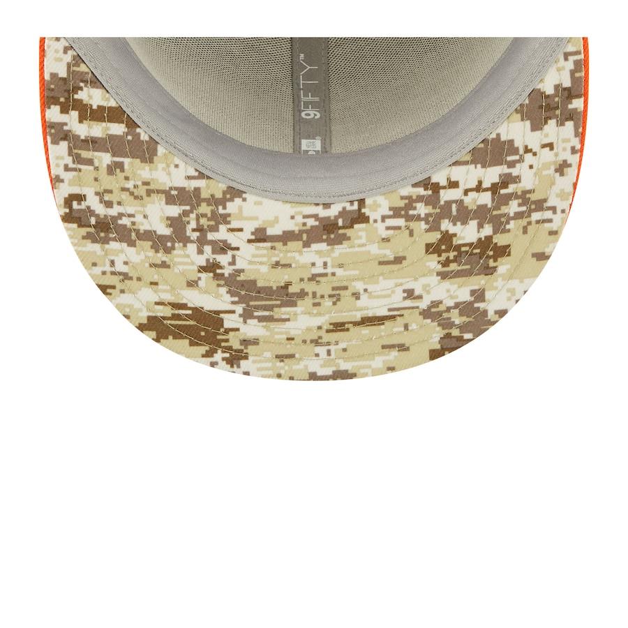 New Era NFL Men's Cincinnati Bengals 2022 Salute To Service 9FIFTY Snapback Hat Black/Orange One Size