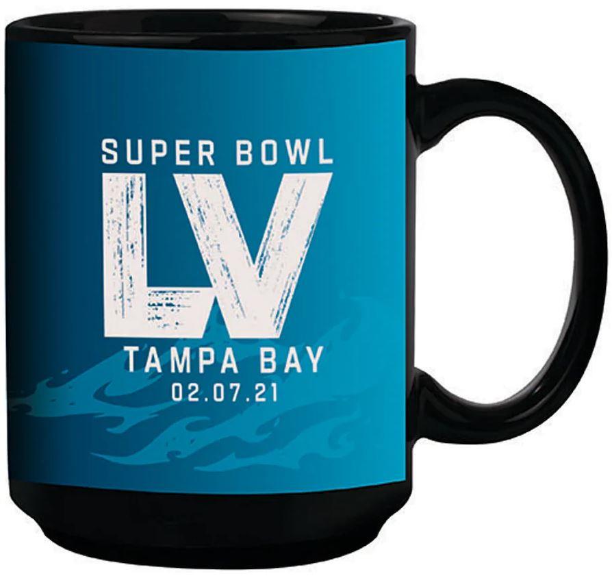 Tampa Bay Buccaneers Super Bowl LV Champions 15 oz. Ceramic Mug Black