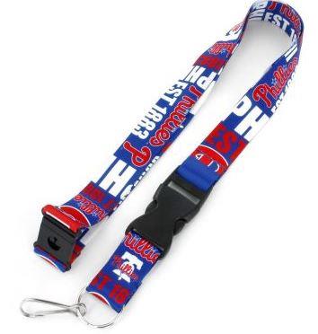 Aminco MLB Philadelphia Phillies Dynamic Lanyard Keychain Badge Holder With Safety Clip