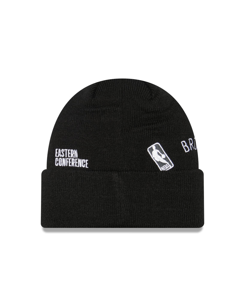New Era NBA Men's Brooklyn Nets Identity Cuffed Knit Beanie Black OSFM