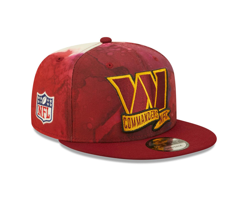New Era NFL Men's Washington Commanders Ink 9FIFTY Adjustable Snapback Hat Burgundy OSFM
