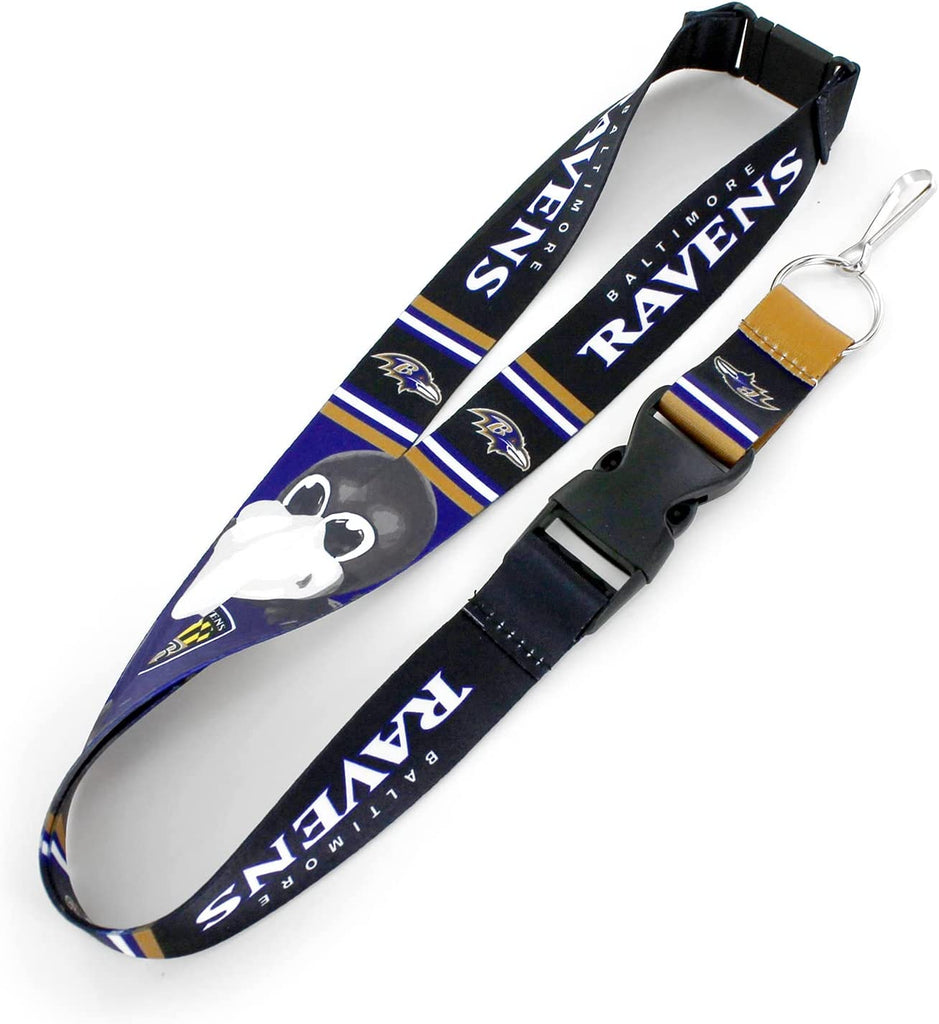 Aminco NFL Baltimore Ravens Mascot Lanyard Keychain Badge Holder