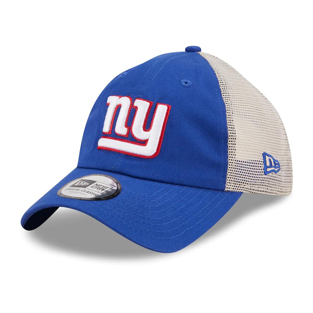 New Era NFL Men's New York Giants Flag 9TWENTY Adjustable Trucker Hat Blue/Khaki One Size