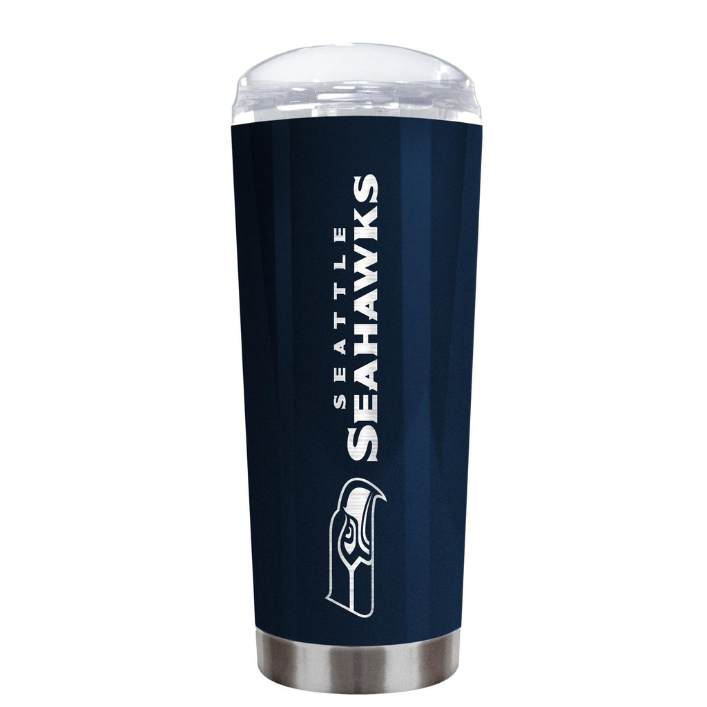 Great American Products NFL Seattle Seahawks Powder Coated ROADIE Travel Tumbler 18oz Blue