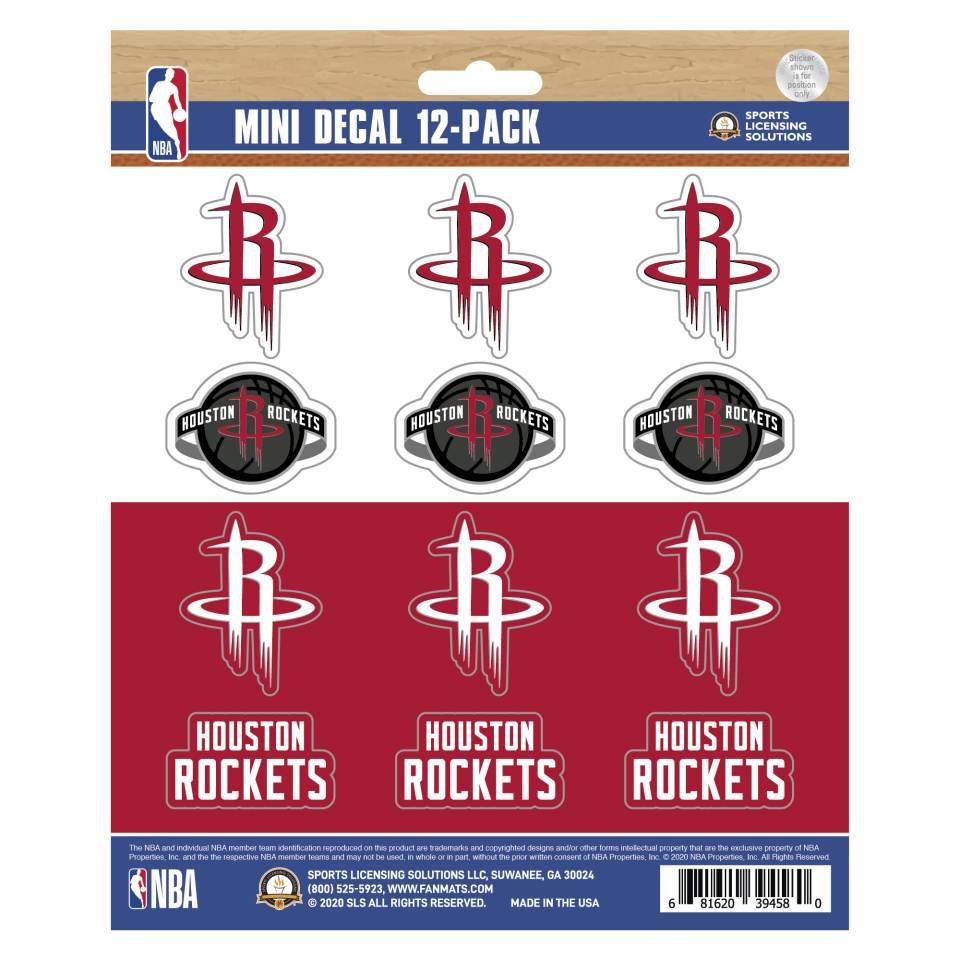 Fanmats NBA Houston Rockets Mini Decals 12-Pack