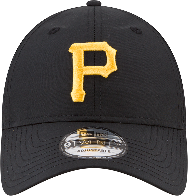 New Era MLB Men's Pittsburgh Pirates Perforated Slick 9TWENTY Adjustable Hat Black OSFA