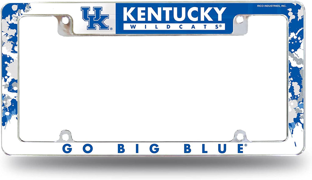 Rico NCAA Kentucky Wildcats Auto Tag All Over Chrome Frame AFC