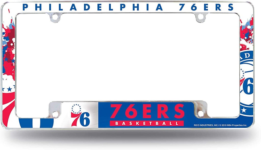 Rico NBA Philadelphia 76ers Auto Tag All Over Chrome Frame AFC