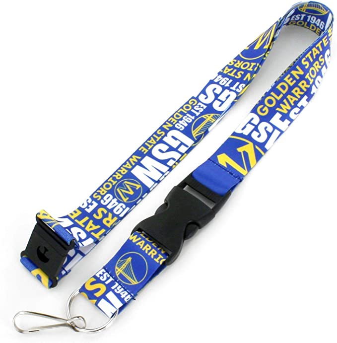 Aminco NBA Golden State Warriors Dynamic Lanyard Keychain Badge Holder