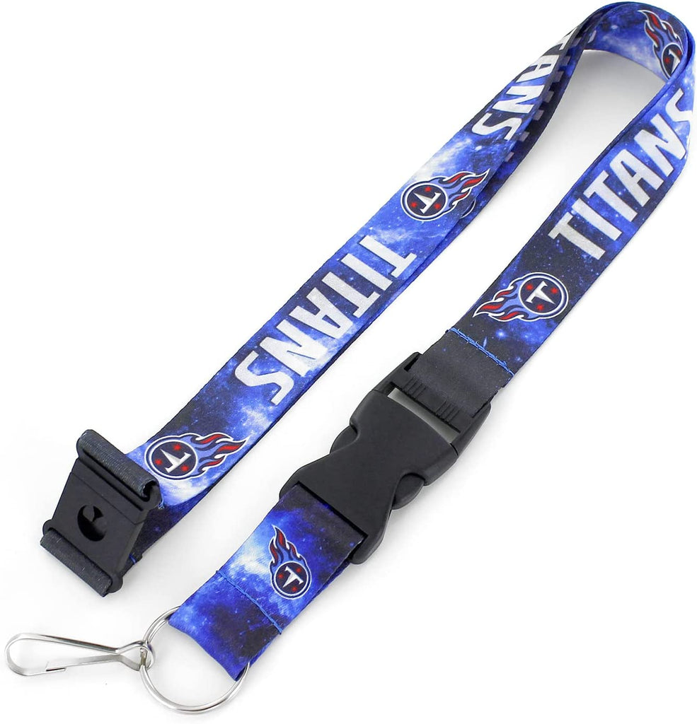 Aminco NFL Tennessee Titans Galaxy Lanyard Keychain Badge Holder