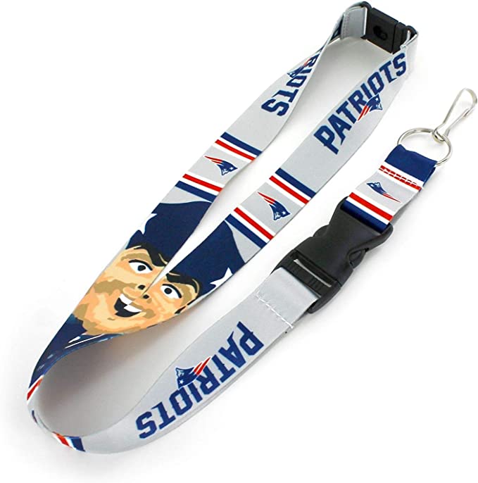 Aminco NFL New England Patriots Mascot Lanyard Keychain Badge Holder