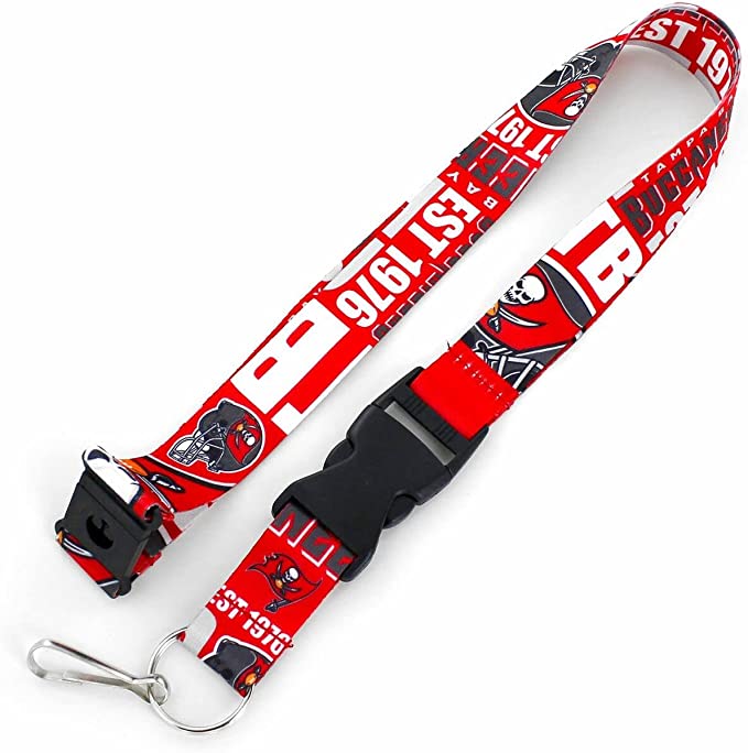 Aminco NFL Tampa Bay Buccaneers Dynamic Lanyard Keychain Badge Holder