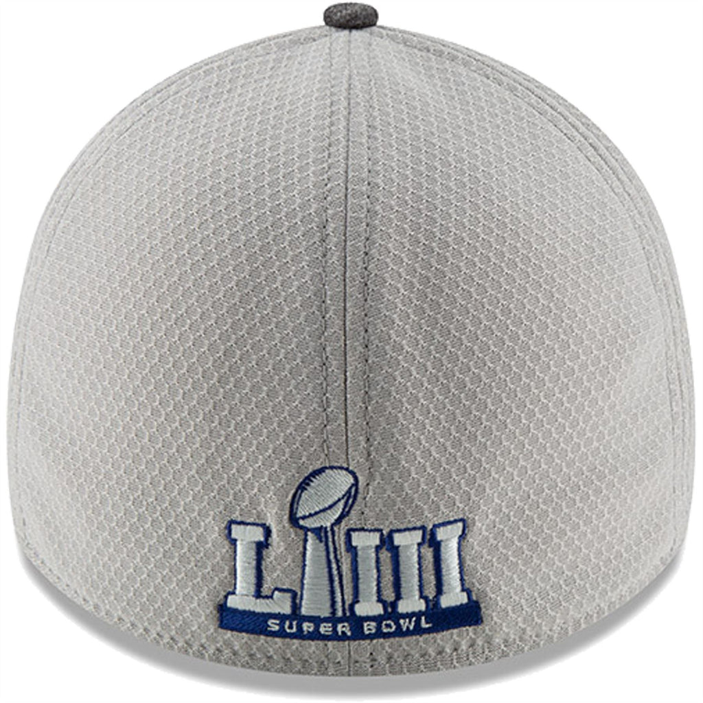 New Era NFL Men’s Los Angeles Rams Super Bowl LIII Bound 39THIRTY Flex Fit Heather Charcoal/Grey One Size