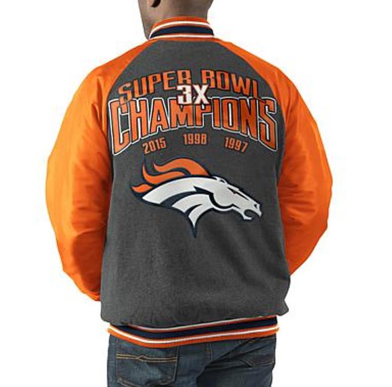 G-III NFL Men's Denver Broncos Power Hitter Varsity Jacket