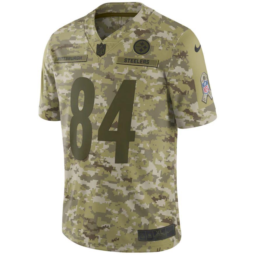 Nike NFL Men's #84 Pittsburgh Steelers Antonio Brown Salute To Service Limited Jersey Camo