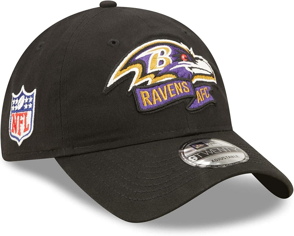 New Era NFL Men's Baltimore Ravens NFL Sideline Home 2022 9TWENTY Adjustable Hat Black