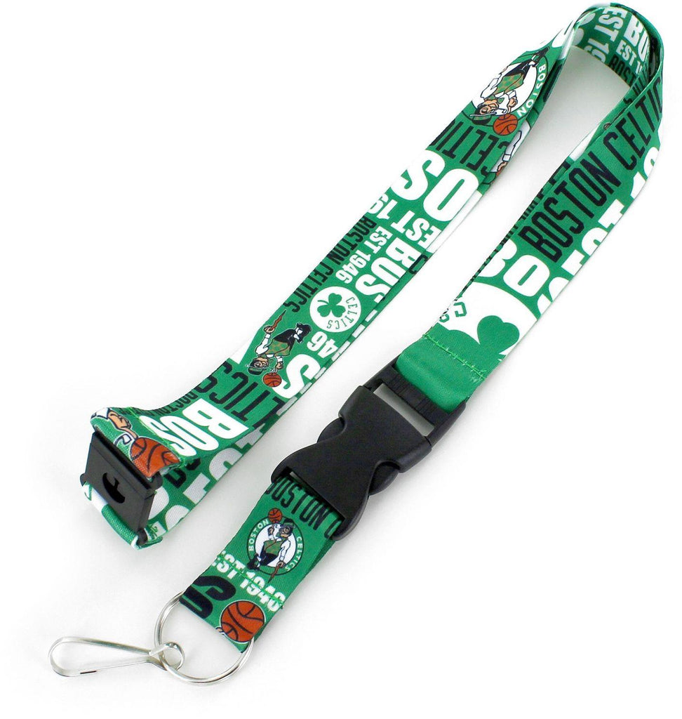 Aminco NBA Boston Celtics Dynamic Lanyard Keychain Badge Holder With Safety Clip