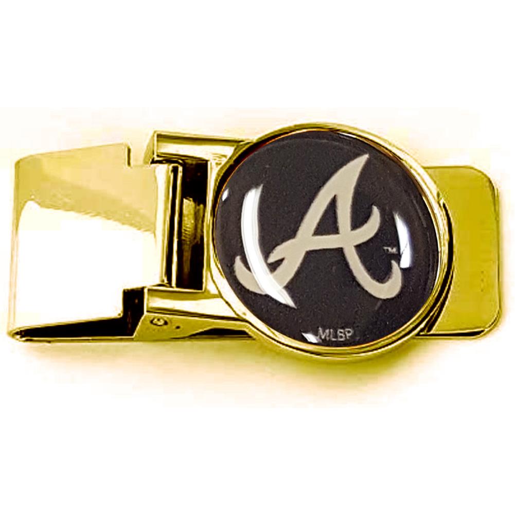 Aminco MLB Atlanta Braves Classic Hinged Money Clip Gold