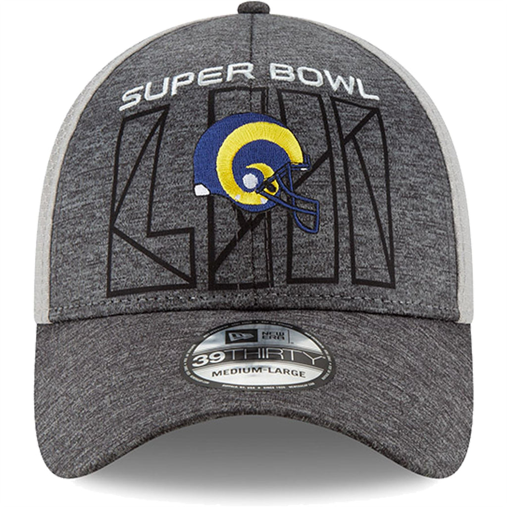 New Era NFL Men’s Los Angeles Rams Super Bowl LIII Bound 39THIRTY Flex Fit Heather Charcoal/Grey One Size