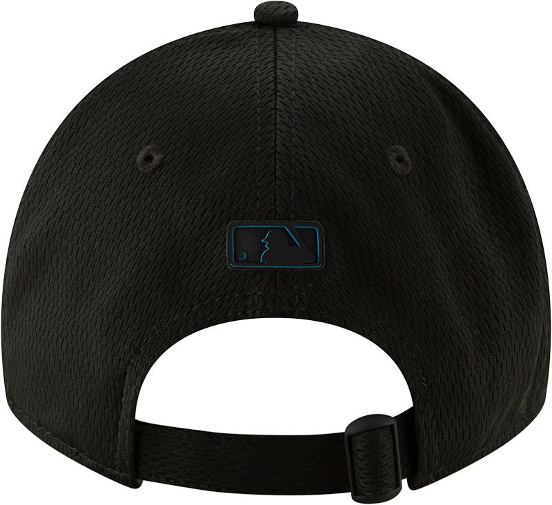 New Era MLB Men's Miami Marlins Clubhouse Collection 9TWENTY Adjustable Hat Black OSFA