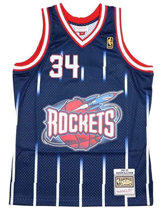 Mitchell & Ness NBA Men's Rockets Hakeem Olajuwon 1996-97 Swingman Road Jersey