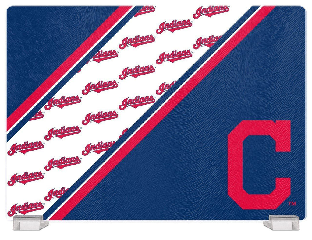 Duck House MLB Cleveland Indians Glass Cutting Board 14