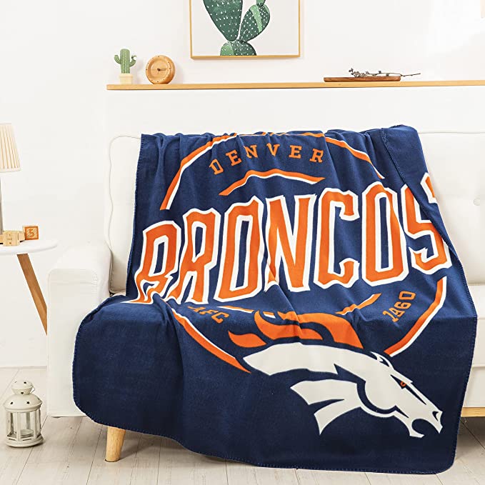 The Northwest Company NFL Denver Broncos Campaign Design Fleece Throw Blanket