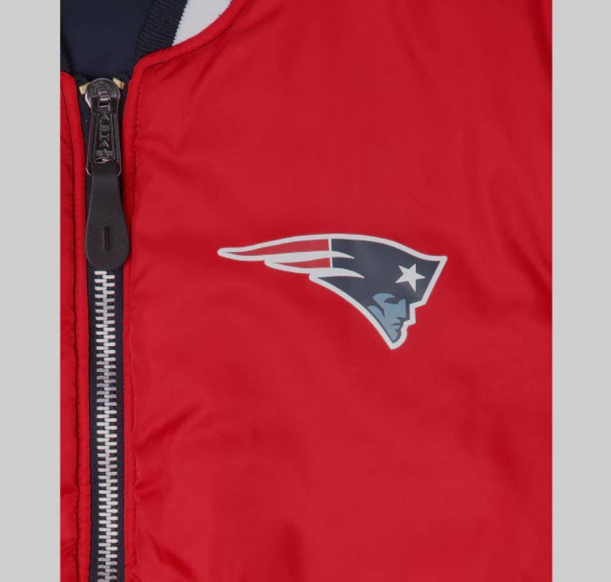 New Era NFL Men's New England Patriots Reversible Alpha Industries MA-1 Bomber Jacket