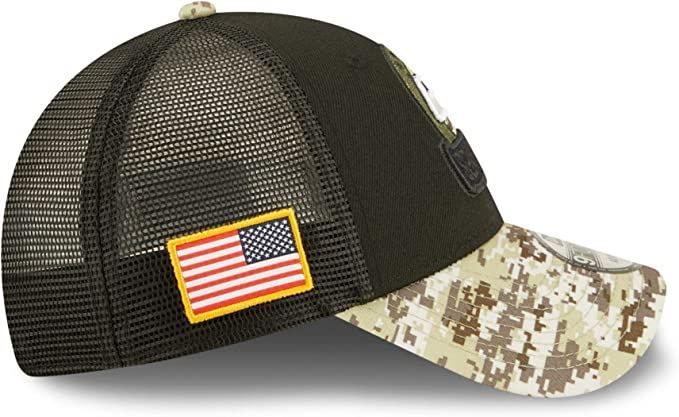 New Era NFL Men's Seattle Seahawks 2022 Salute To Service 9Forty Snapback Adjustable Hat Black/Digital Camo