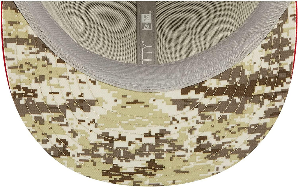 New Era NFL Men's San Francisco 49ers 2022 Salute To Service 9FIFTY Snapback Hat Black/Red OSFA