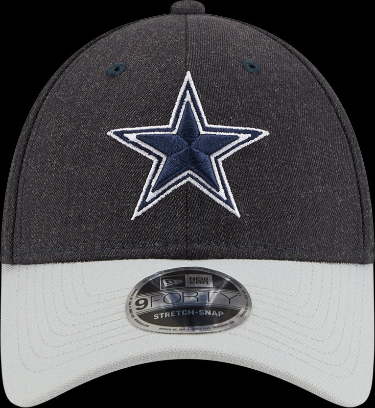 New Era NFL Men's Dallas Cowboys The League Heathered Navy 9Forty Snapback Adjustable Hat
