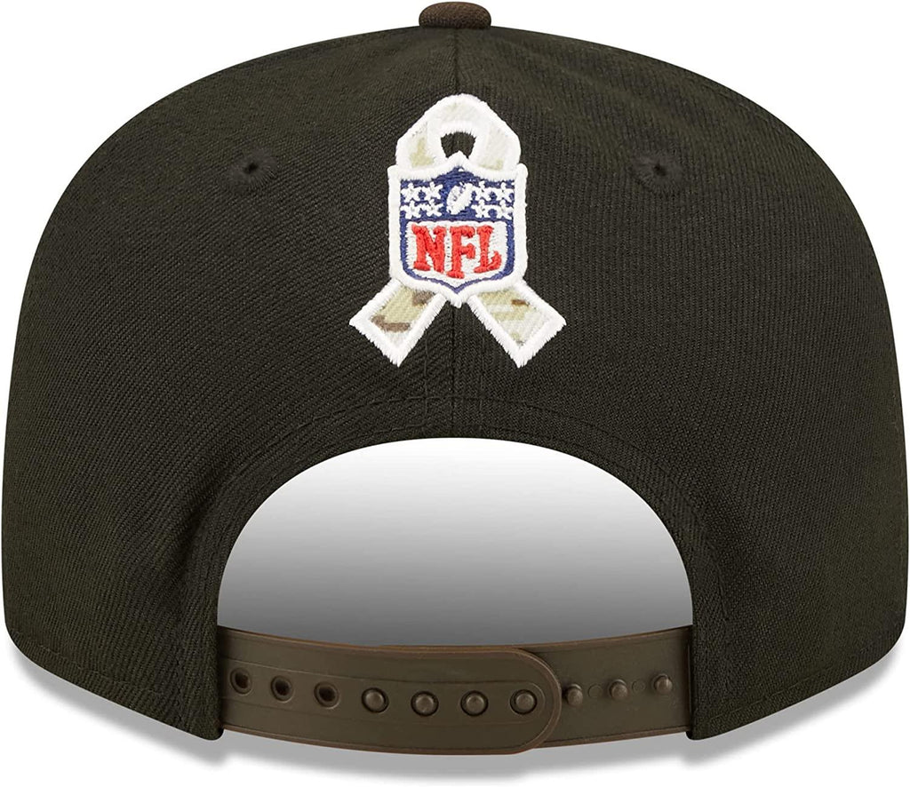 New Era NFL Men's Cleveland Browns 2022 Salute To Service 9FIFTY Snapback Hat Black/Green OSFA