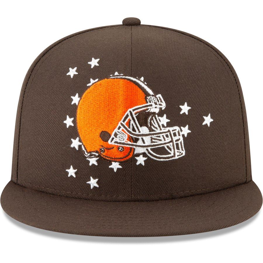 New Era NFL Men's Cleveland Browns 2019 NFL Draft On Stage Official 9FIFTY Adjustable Snapback Hat Brown OSFA