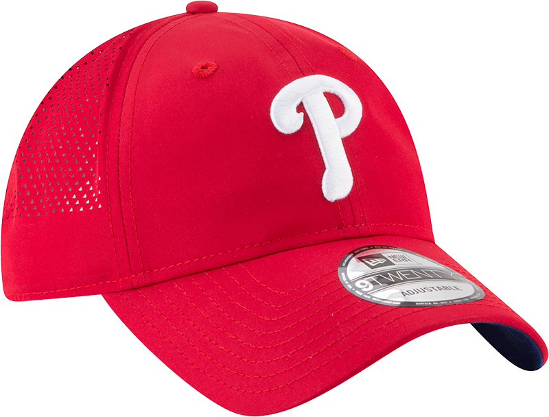 New Era MLB Men's Philadelphia Phillies Perf Pivot 9TWENTY Adjustable Hat Red OSFA