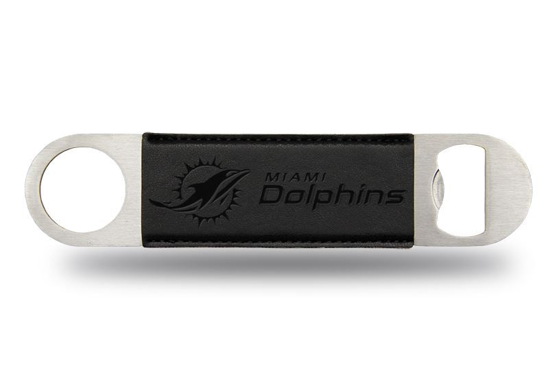 Rico NFL Miami Dolphins Laser Engraved Bar Blade Bottle Opener Black