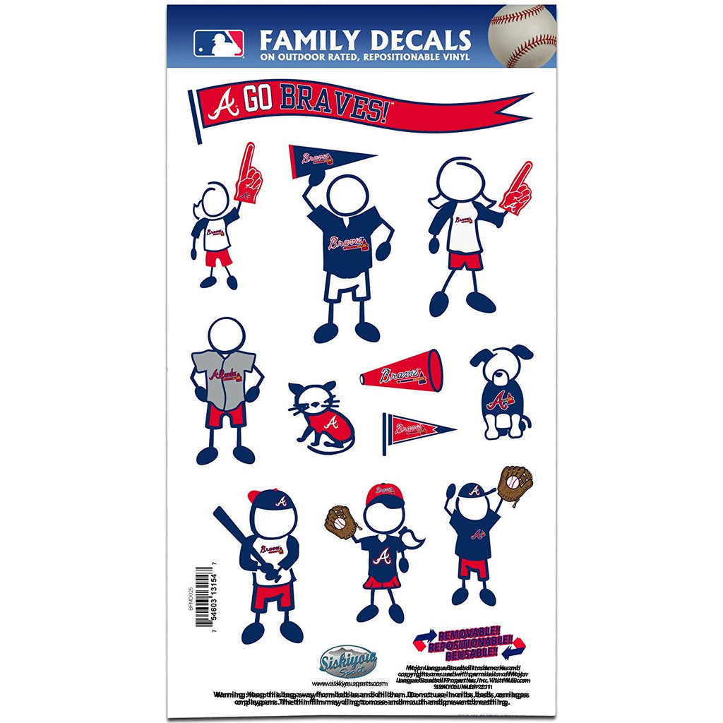Siskiyou Sports MLB Atlanta Braves Team Family Decal Set
