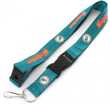 Aminco NFL Miami Dolphins Throwback Lanyard Keychain Badge Holder