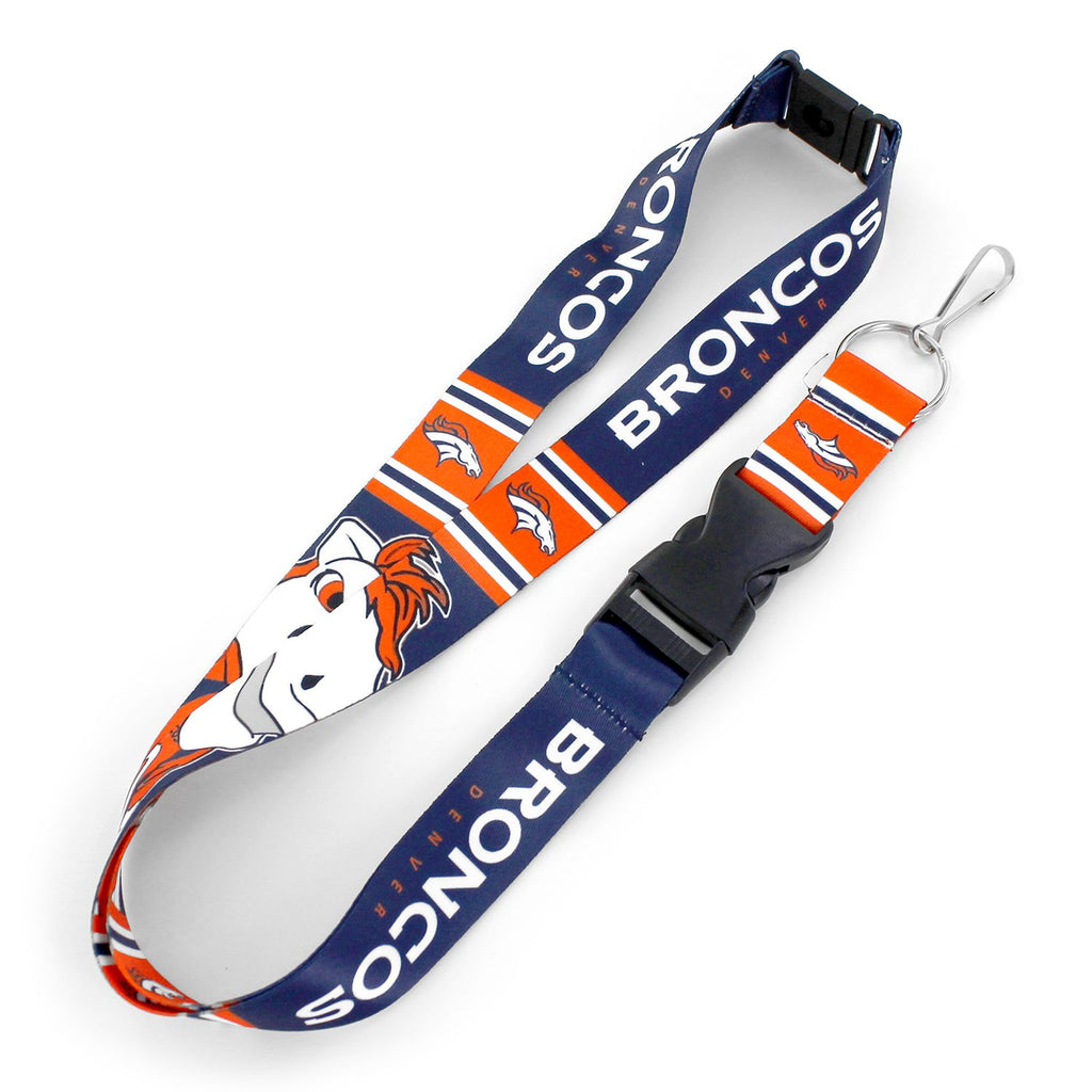 Aminco NFL Denver Broncos Mascot Lanyard Keychain Badge Holder