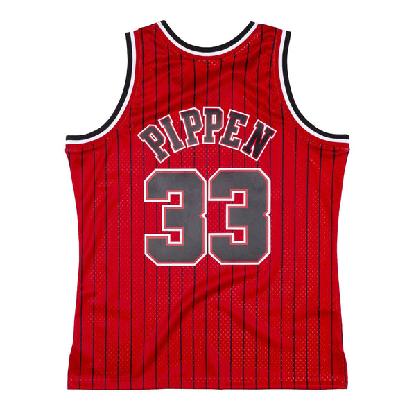 Men's Mitchell & Ness Scottie Pippen Red Chicago Bulls 1995-96 Hardwood Classics Reload Swingman Jersey