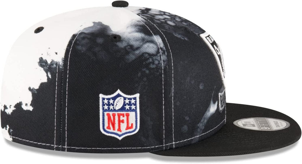 New Era NFL Men's Las Vegas Raiders 2022 Sideline 9FIFTY Ink Dye Snapback Hat Black OSFM