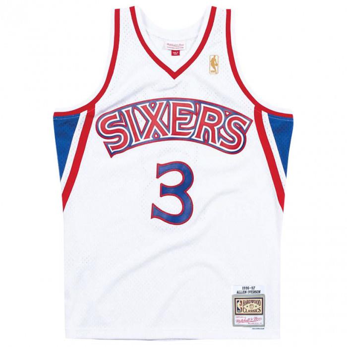 Mitchell & Ness NBA Men's Philadelphia 76ers Allen Iverson 1996-97 Hardwood Classics Swingman Home Jersey